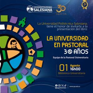 Afiche de la Presentación del libro: La universidad en pastoral 30 años